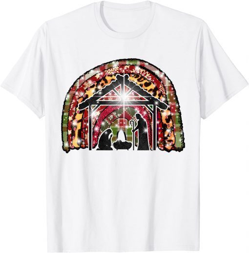 Christian Merry Christmas Xmas Buffalo Plaid Jesus Nativity Limited Shirt