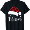 Christmas Believe Red Buffalo Plaid Merry Christmas 2022 Classic Shirt