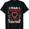 Christmas Candy Cane Heart Team 8th Grade Student Teacher Unisex Shirt