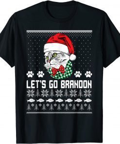 Christmas Cat,Let's Go Brandon Unisex T-Shirt