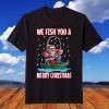 Christmas Costume Fisherman fishing Cool Santa Claus T-Shirt