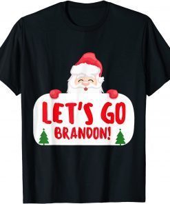 Christmas Cute Santa Claus Say Let's Go Brandon Classic Shirt