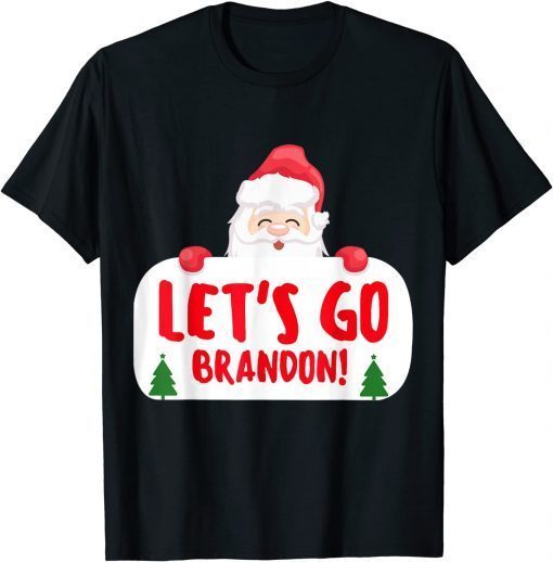 Christmas Cute Santa Claus Say Let's Go Brandon Classic Shirt