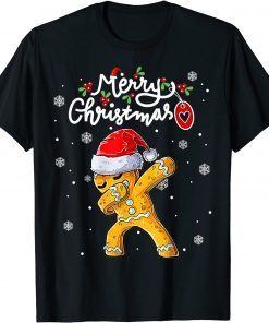 Christmas Dabbing Gingerbread Santa Hat Xmas Cookie Bakers Unisex Shirt