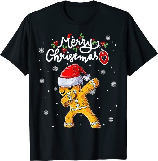 Christmas Dabbing Gingerbread Santa Hat Xmas Cookie Bakers Unisex Shirt