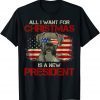 Christmas Dog Anti Joe Biden Vintage American Flag Gift Shirt