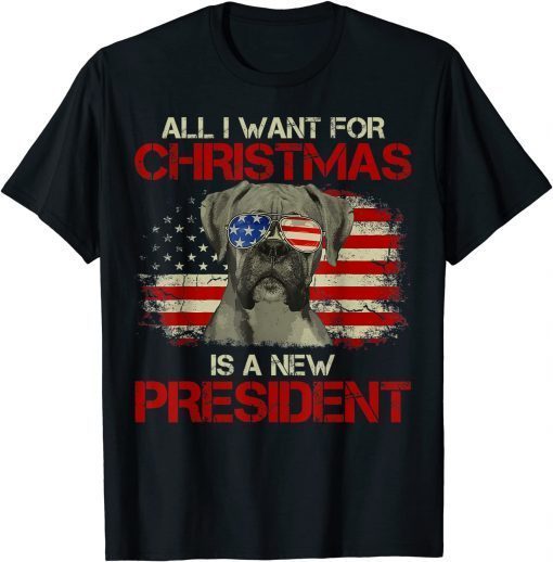 Christmas Dog Anti Joe Biden Vintage American Flag Gift Shirt