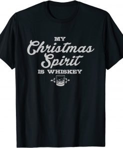 Christmas Drinking Whiskey Liquor Drinker Saying T-Shirt