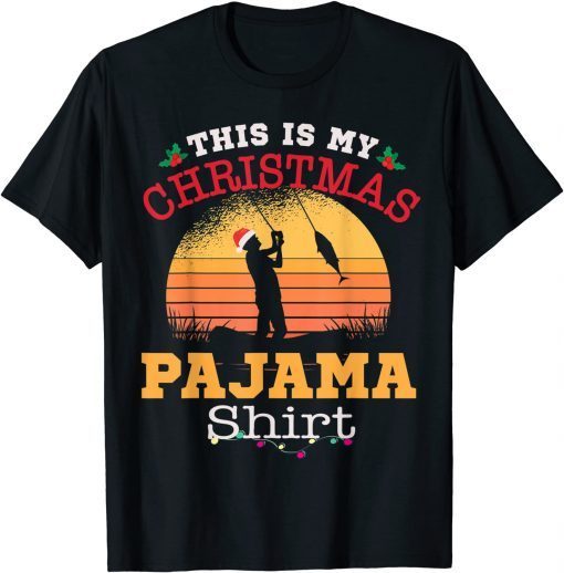 Christmas Fishing This Is My Christmas Pajama Classic Shirt