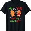 Christmas Gender Reveal He or She What Will Baby Be Classic Shirt