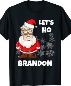 Christmas Let's Go Brandon Anti Liberal Santa Claus Xmas T-Shirt