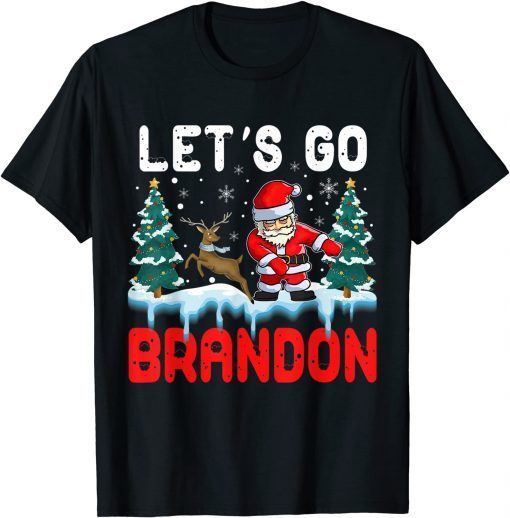 Christmas Let's Go Brandon Dabbing Santa Chistmas 2021 Gift Shirt