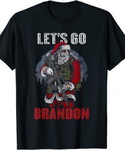 Christmas Let's Go Brandon Santa Claus Gun Xmas Classic Shirt