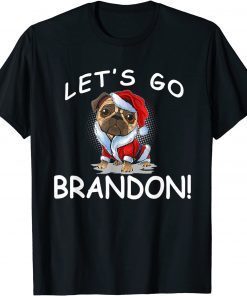 Christmas Let's Go Brandon Santa Claus Xmas Dog Limited Shirt