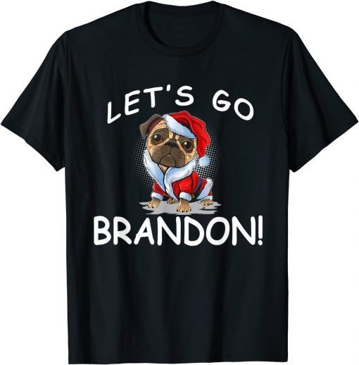 Christmas Let's Go Brandon Santa Claus Xmas Dog Limited Shirt