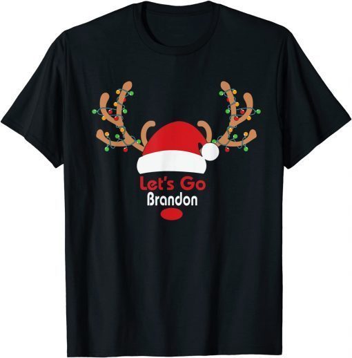 Christmas Let's Go Brandon Santa Hat Limited Shirt