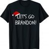 Christmas Let's Go Brandon Santa Hat Xmas Unisex T-Shirt