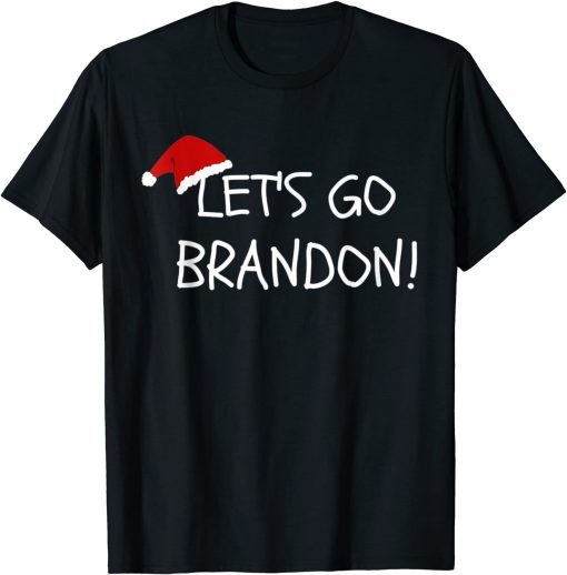 Christmas Let’s Go Brandon Santa Hat Xmas Unisex T-Shirt