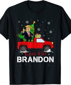 Christmas Let's Go Branson Brandon Tee Truck Wagon Xmas Tree Gift Shirt