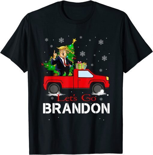 Christmas Let's Go Branson Brandon Tee Truck Wagon Xmas Tree Gift Shirt