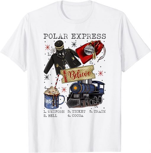 Christmas North Pole Polar Express All Abroad Xmas Santa T-Shirt