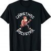 Christmas Rockstar Santa Plays The Guitar Xmas Unisex Shirt