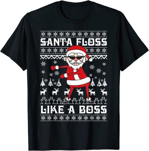 Christmas Santa Claus Floss Like A Boss X-mas Classic Shirt