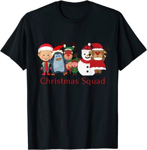 Christmas Squad Matching Family Group Christmas Party Pajama Gift Shirt