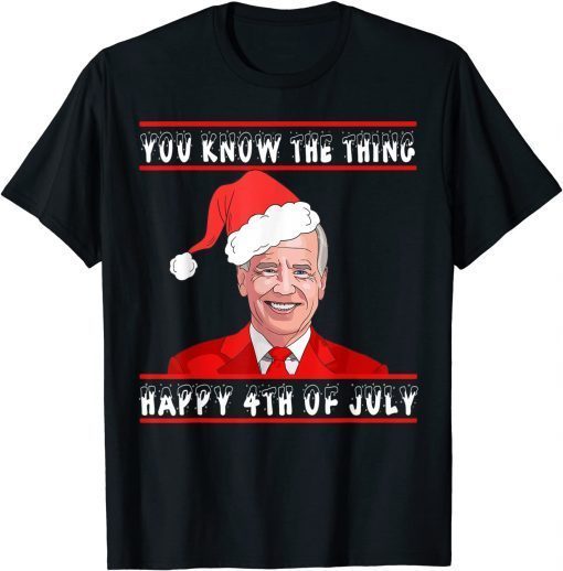 Christmas Ugly Happy 4th Of July Christmas Joe Biden Classic Shirt