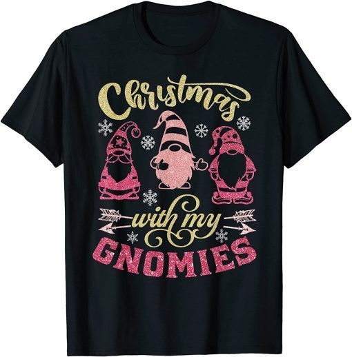 Christmas With My Gnomies Cute Christmas Gnome Gift Shirt