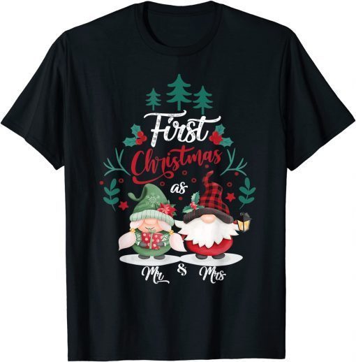 Christmas couple, First Christmas as Mr and Mrs, New couple Unisex Shirt