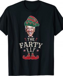 Conservative Republican Christmas Humor The Farty Biden Elf Gift T-Shirt