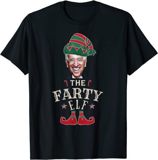 Conservative Republican Christmas Humor The Farty Biden Elf Gift T-Shirt