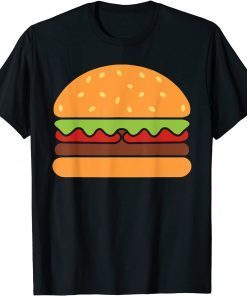 Cool Hamburger Art Minimalist Burger Cheeseburger Classic T-Shirt