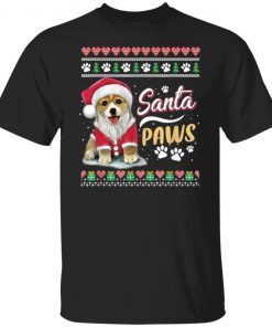 Corgi dog Santa Paws Christmas Gift shirt