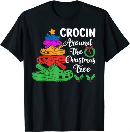 Crocin Around The Christmas Tree Lights Xmas Pajama Gift Shirt