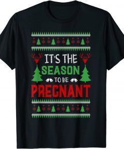 Cute Pregnancy Announcement Ugly Sweater Christmas Sarcastic Gift Shirt