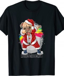 Dabbing Christmas Pug Puppy Dog Rainbow Pugmas Limited Shirt