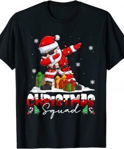 Dabbing Santa Christmas Squad Matching Christmas Pajama Gift Shirt