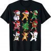 Dabbing Santa Elf Friends Christmas Gift Shirt