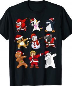 Dabbing Santa Trump Snowman Gingerbread Christmas Limited Shirt