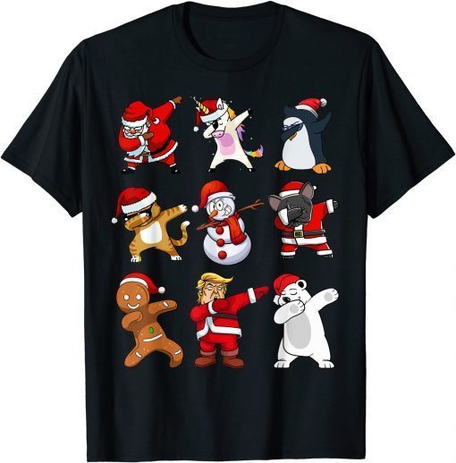 Dabbing Santa Trump Snowman Gingerbread Christmas Limited Shirt