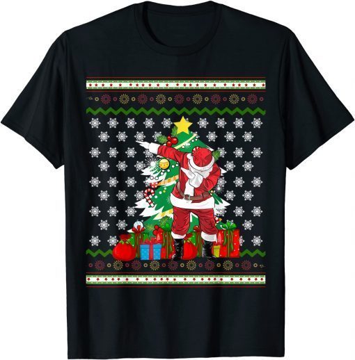 Dabbing Santa Ugly Christmas Sweater Merry Christmas Holiday T-Shirt