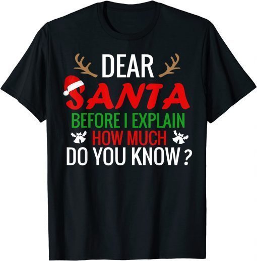 Dear Santa, Before I Explain Christmas Matching Family Gift T-Shirt