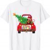 Doberman Dog Riding Red Truck Christmas Pajama Classic Shirt