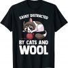Easily Distracted By Cats And Wool - Japanese Kitten Kawaii Us 2021 Shirt