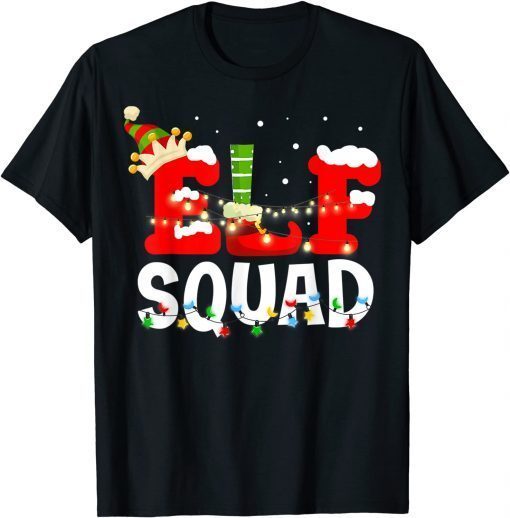 Elf Squad Family Christmas Matching Pajamas Xmas T-Shirt