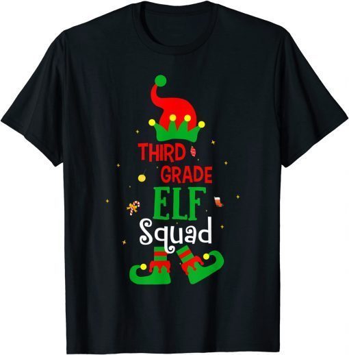 Elf Squad Third Grade Student Teacher Christmas Limited Shirt