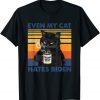 Even My Cat Hates Biden Funny Coffee Cat Classic Shirt
