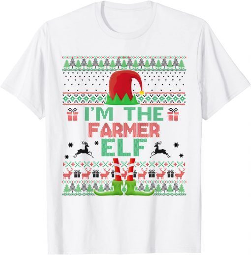 Family Matching Ugly I'm The Farmer Elf Christmas T-Shirt